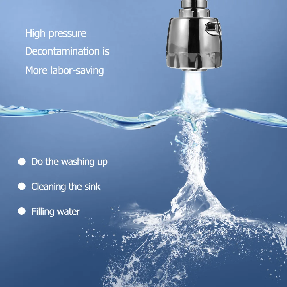 

1 Set Anti-Splash Rotating Tap Filter Household Extendable Spray Head