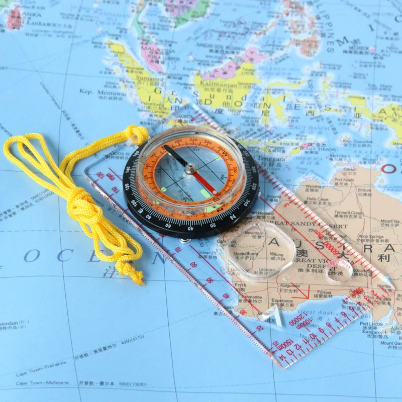 

bussola Outdoor Compass Eyeskey Camping Special Compass Map Scale Hiking Cross-country Directional Night Ruler Race Baseplate Di
