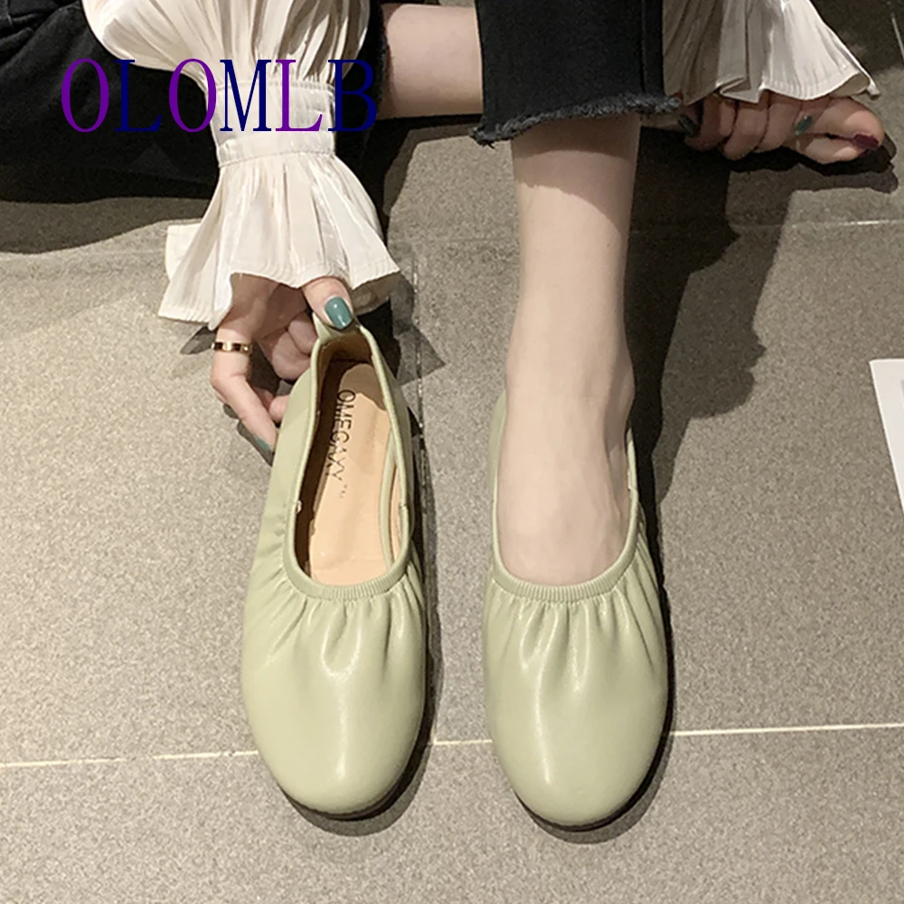 2020 женские балетки на плоской подошве женская обувь из искусственной кожи с