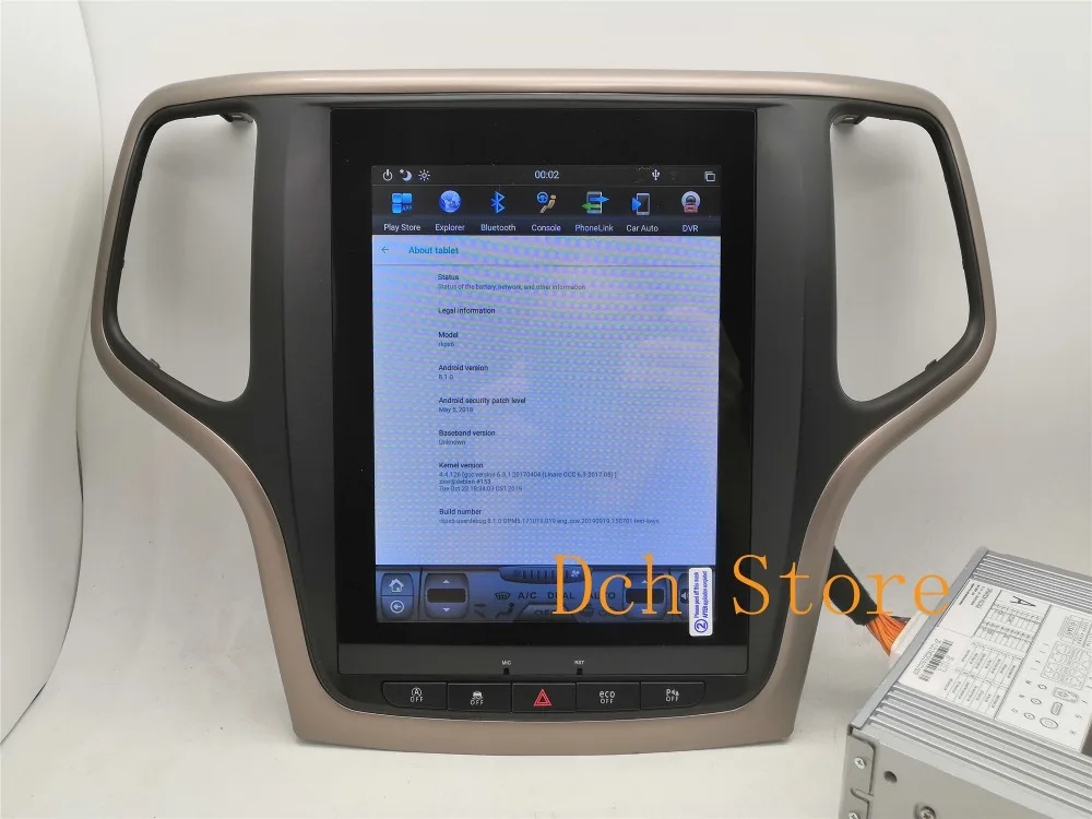 10,4 дюймов Tesla стиль Android 8,1 автомобильный DVD gps плеер навигация для Jeep Grand Cherokee 2012- PX6 CARPLAY радио ips стерео
