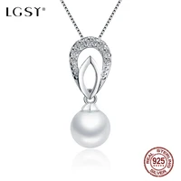 lgsy 100 guarantee 925 sterling silver akoya pearl pendant fashion jewelry fine pendant necklace seawater pearl making fsp236