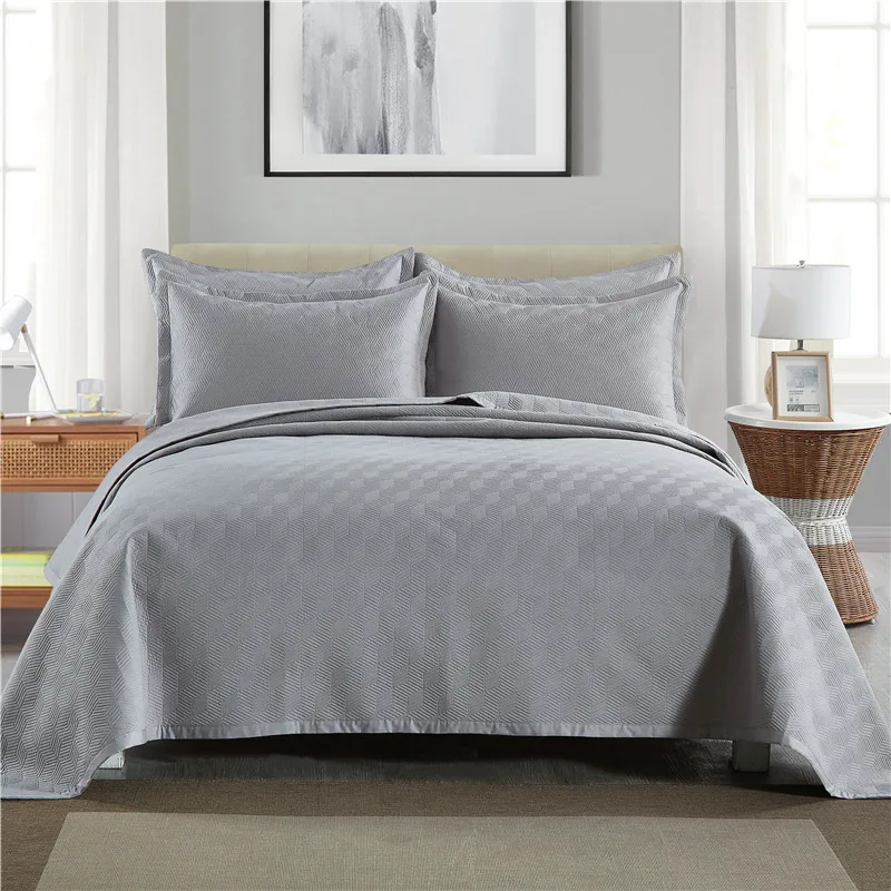 

solid color 100% cotton bedspread quilted thickened quilted Bedding Set Duvet Cover Flat/Fitted Sheet Pillowcases HomeTextiles