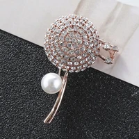beautiful dandelion shape brooches copper cubic zircon jewelry pins for women girls clothes scarf hat accessories gifts