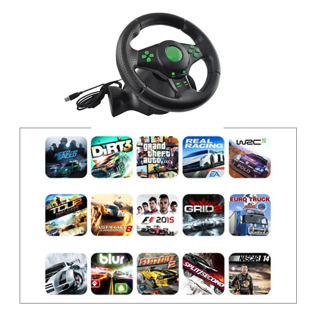 Гоночное Рулевое колесо для XBOX 360 forPS2 PS3 компьютера Автомобильное рулевое с USB