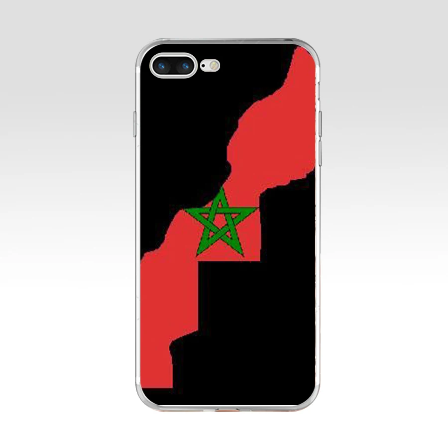 Мягкий силиконовый чехол 225FG из ТПУ с марокканским флагом для Apple iPhone5 5s se 6 6s 7 8 plus x