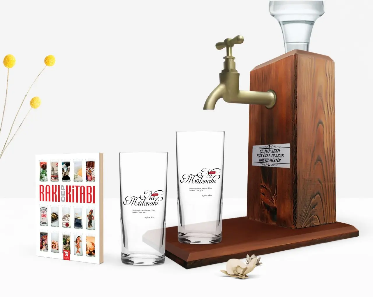 

Персонализированные Цветные принты Mânâ Namütenahi дизайн двойной Arrack чашка деревянная стойка для стойки и мобильный Гостевая книга свадебный п...