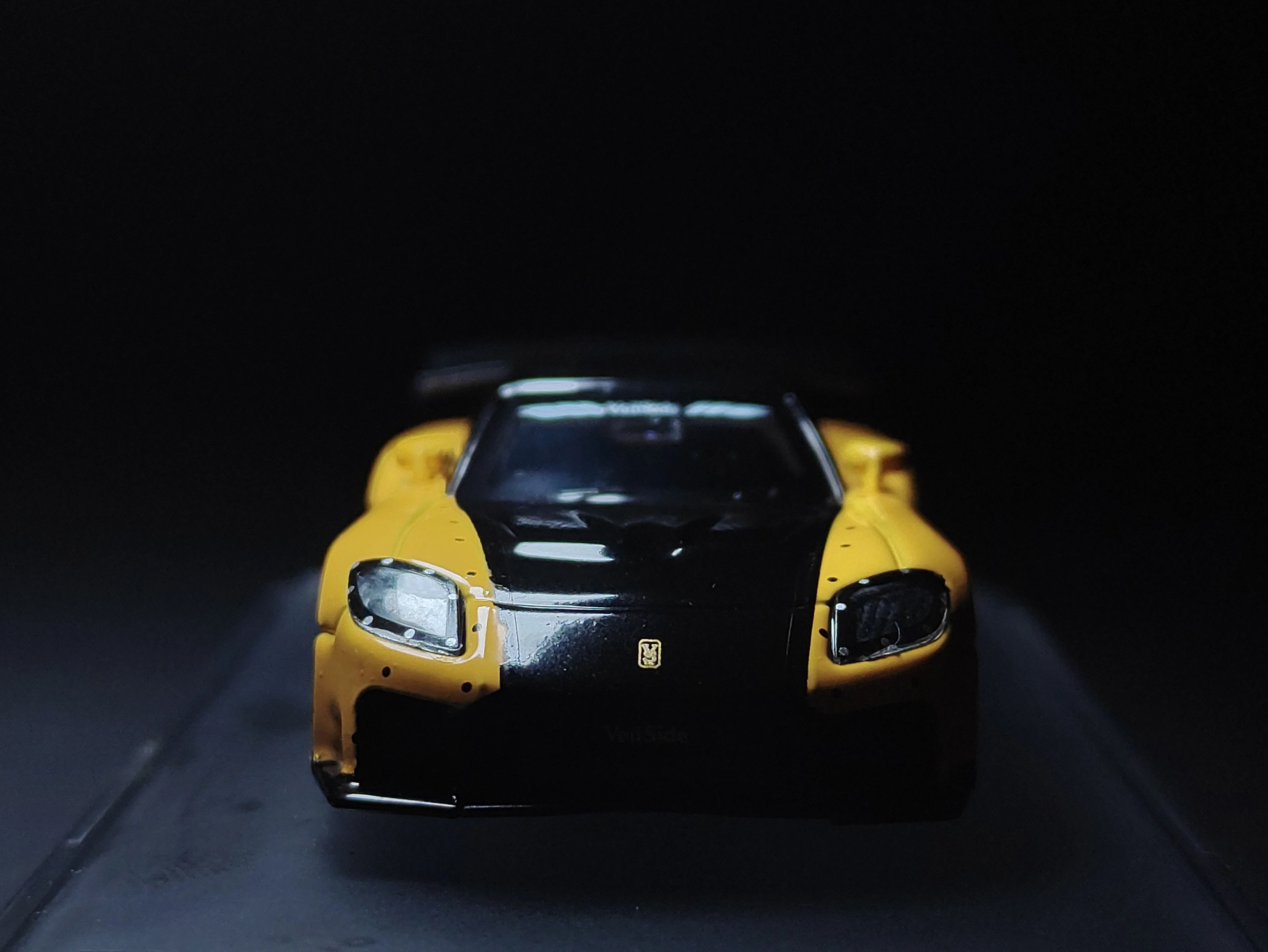 Peako 1:64 VeilSide Fortune 7 amarillo con correa Blk, modelo fundido a presi&oacute;n, colecci&oacute;n de coches, edici&oacute;n limitada-1