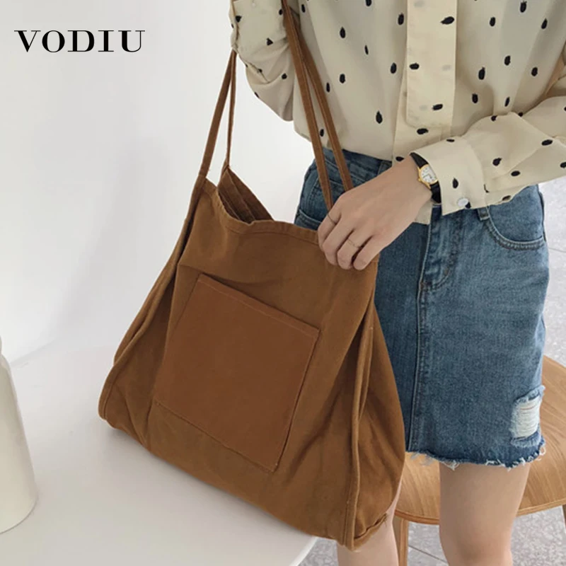 Женская Холщовая Сумка повседневная вместительная сумка зеленого цвета в стиле