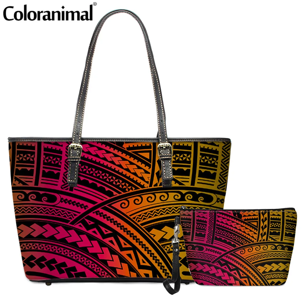 Coloranimal довольно полинезийская с этническим рисунком Для женщин сумки из
