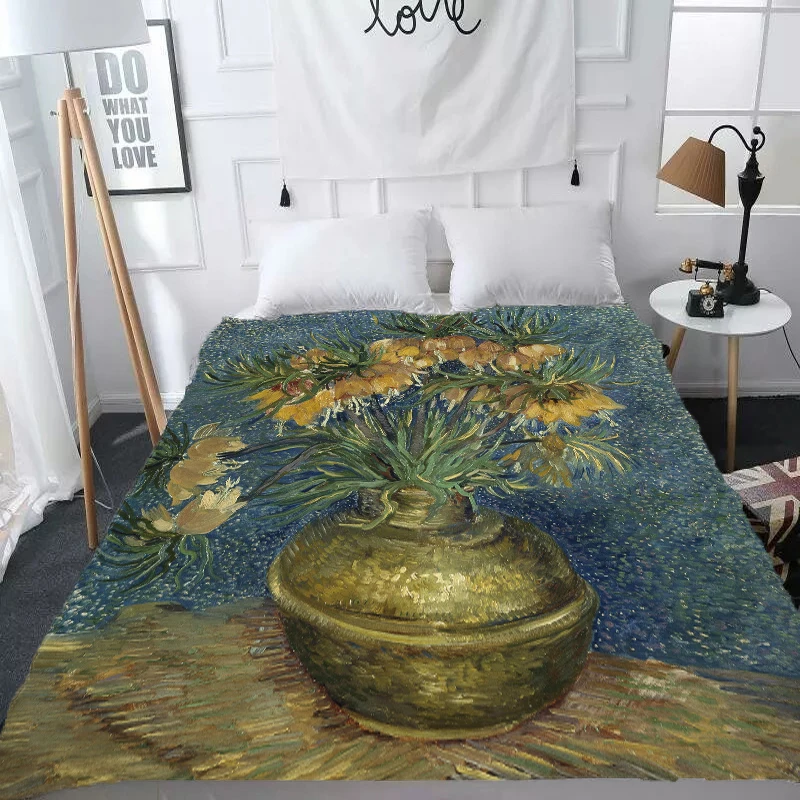 Серии Van Gogh works мягкие одеяла для дивана уличные дорожные кровати детское одеяло