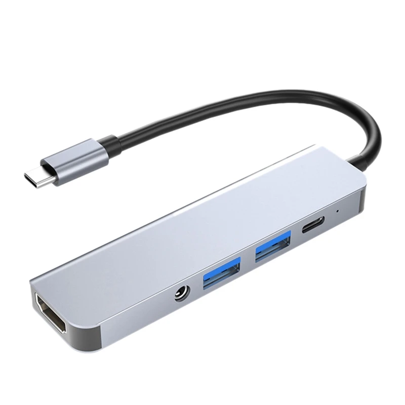 

Док-станция с интерфейсом USB Type-C, USB 3,5x2 + Pd + мм