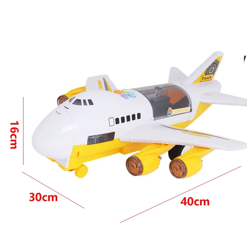 

Car Toys Set with Transport Cargo Airplane Educational Vehicle Construction Car Set for Kids with Large Play Mat