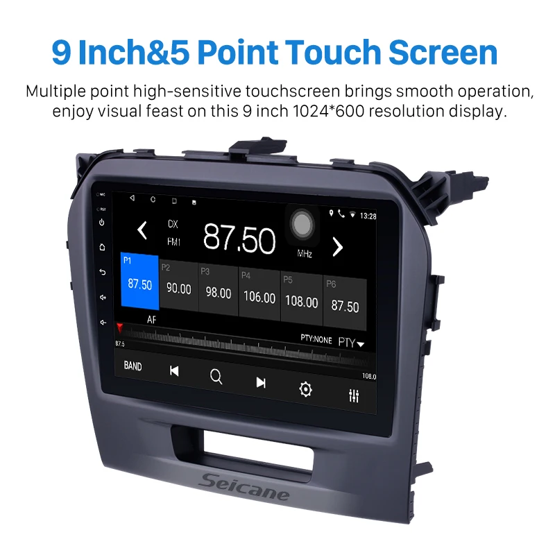 Seicane 9 &quotHD 1024*600 Android 10 0 автомобильный радиоприемник с навигацией GPS головное