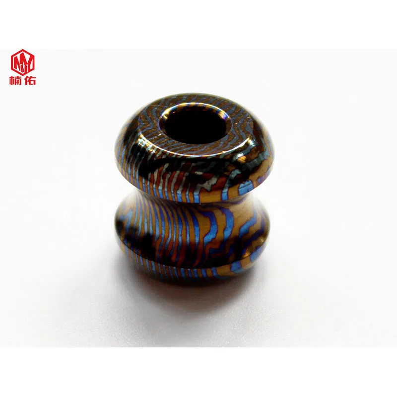 1 шт. Дамасская сталь разноцветный узор EDC бусы на веревочке ремешок Подвески Нож