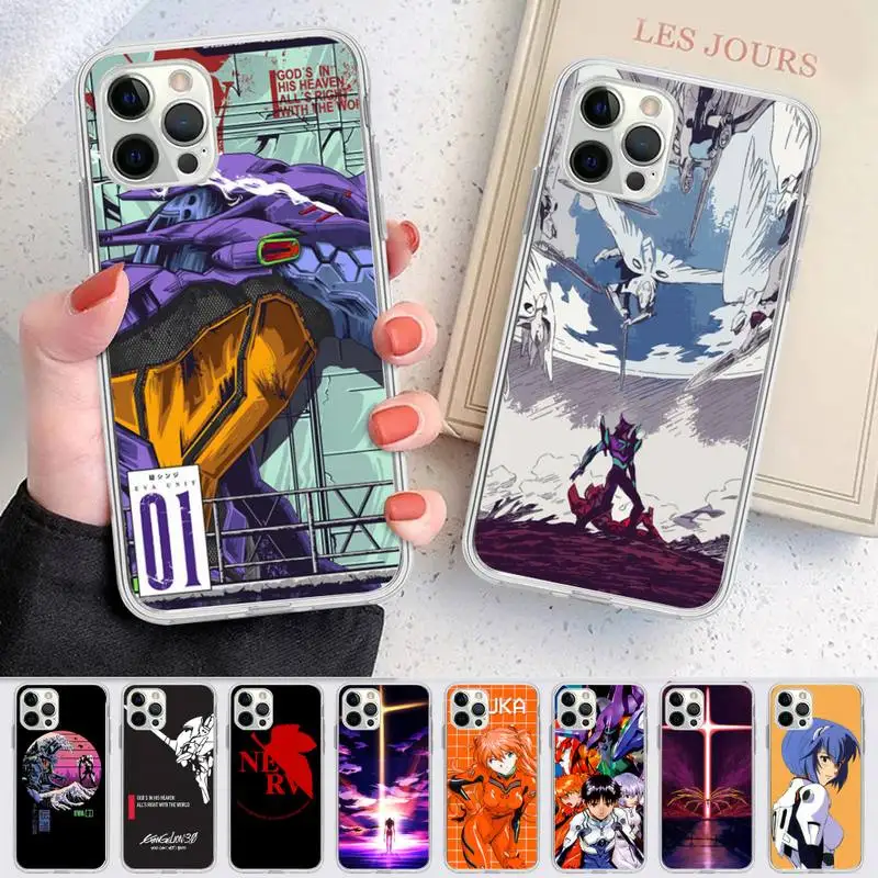 

Evangelion Anime Luxury Phone Case for iPhone 11 12 13 mini pro XS MAX 8 7 6 6S Plus X 5S SE 2020 XR case
