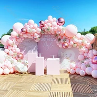 144pcs maca pink rose gold latex chrome balloons garland kit arch wedding birthday decorations baby shower home decors