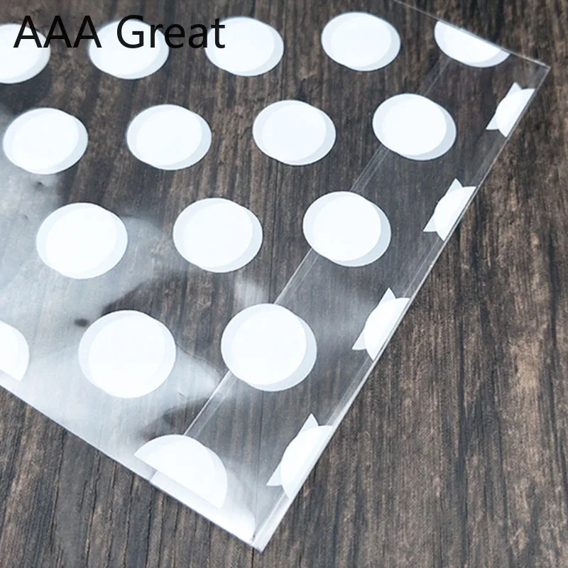 100 шт./лот пластиковая прозрачная целлофановая Подарочная сумка в горошек для