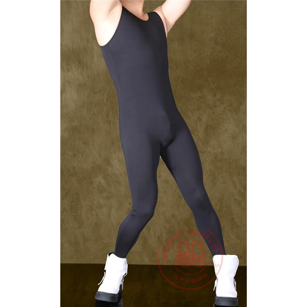 Облегающее Боди без рукавов эластичное унитажное Мужское боди для тренажерного