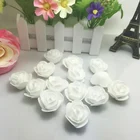 Искусственные цветы из пенополиэтилена, белые, головка розы, 10 шт.