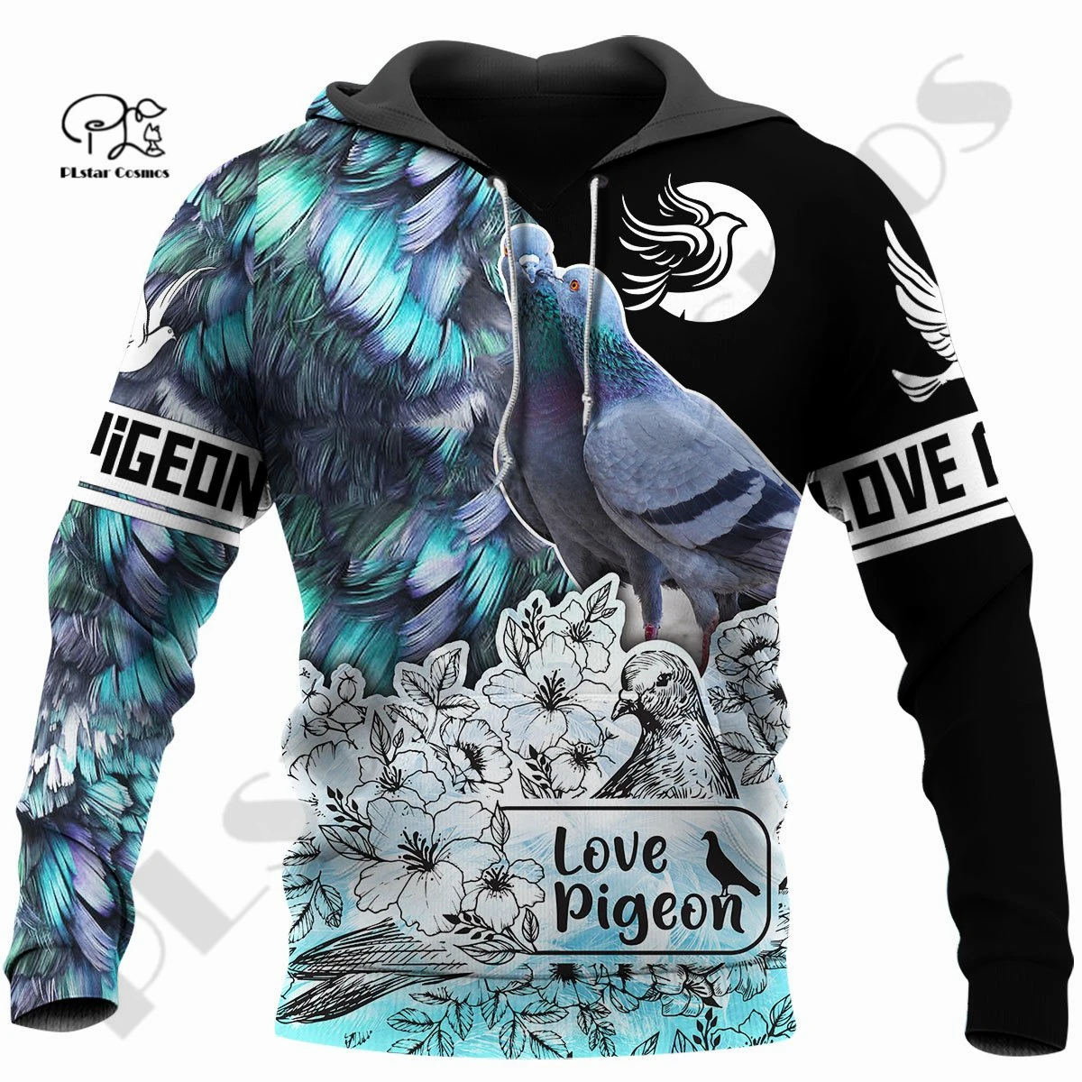Новинка уличный пуловер PLstar Cosmos 3 с принтом птиц голубей животных в стиле