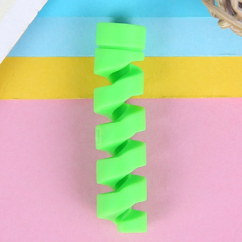 Flexible Spiral Tube Cable Winder Protector Wire Cord Organizer Protetor for Apple Watch iPhone Charging free shipping | Электроника
