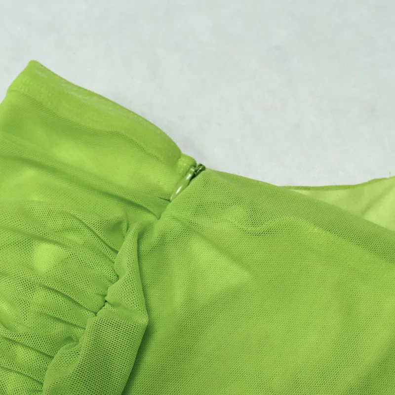 

BacklakeGirls Sexy One Shoulder Pleated Green Evening Dress Sleeveless Split Side Long Bodycon Party Dress Vestidos Noche