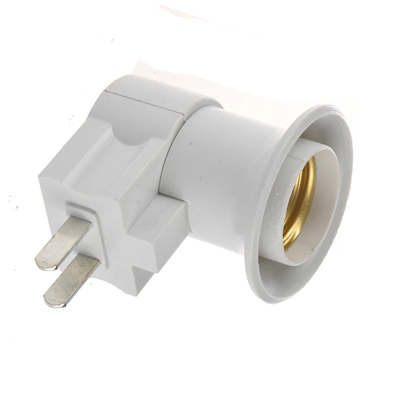 Штепсельная вилка США к E27 светодиодный светильник лампа адаптер гнездо
