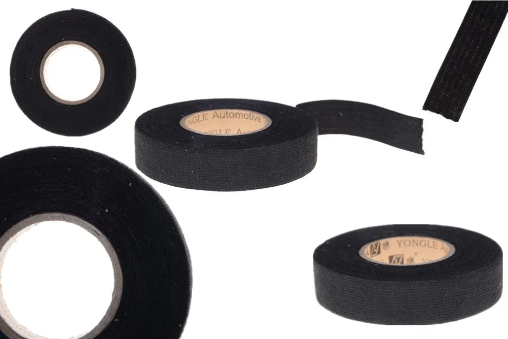 

1 Roll 15M*19MM Automotive Heat-resistant Wiring Harness Tape Cloth Fabric Tape Cable Wiring Harness For Car
