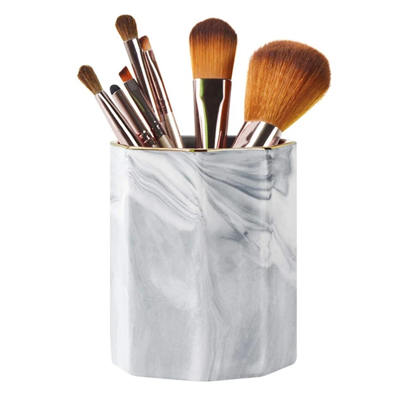 Держатель для ручек подставка письменного стола с мраморным узором чашка