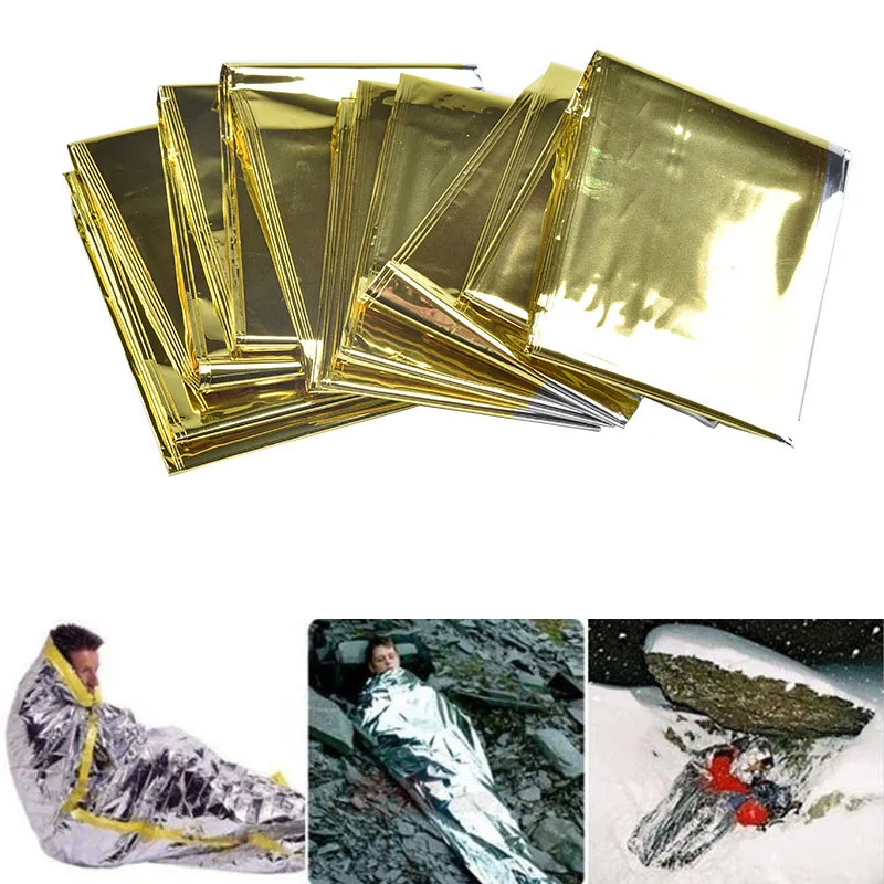 

Emergency Blanket Survival Kit Emergency Shelter Thermal Mylar Space Survival Gear Rescue Shelter Outdoor Camping Accessories