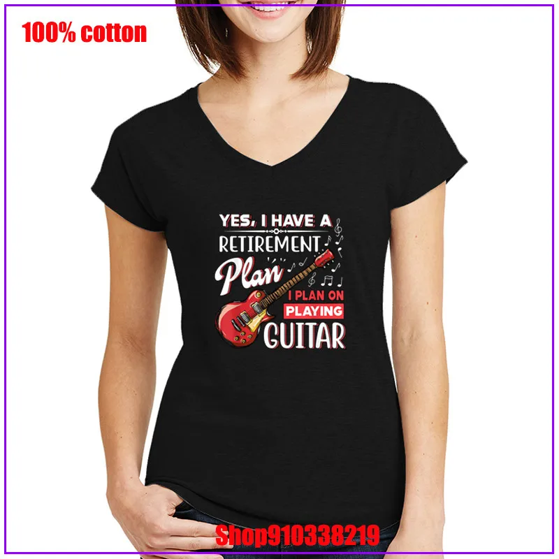 Да у меня есть план выхода на рынок игра гитаре забавная рубашка Camiseta женские