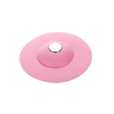 PINK Силиконовая кухонная слив в ванной Крышка для дренажа дуршлаг канализационные волосы сито для раковины силиконовая раковина кухня душ Трап - Цвет: PINK