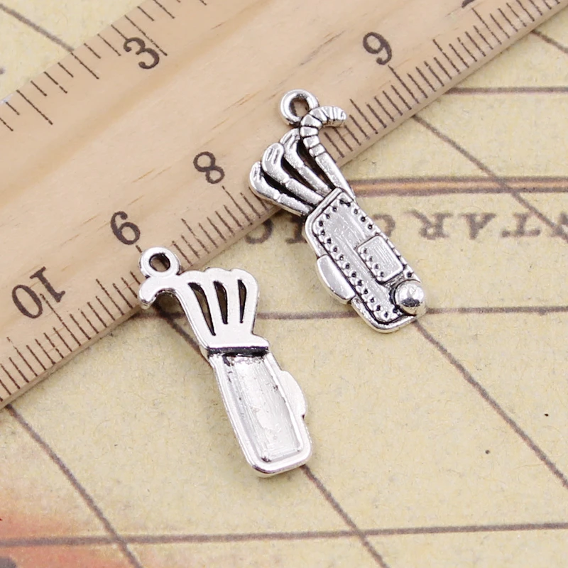20 штук Подвески Сумка Для Гольфа Клюшки для гольфа 25x11 мм тибетская бронзовая Подвески из серебра под старину, подходят для изготовления ювелирных изделий, сделай сам, ручная работа