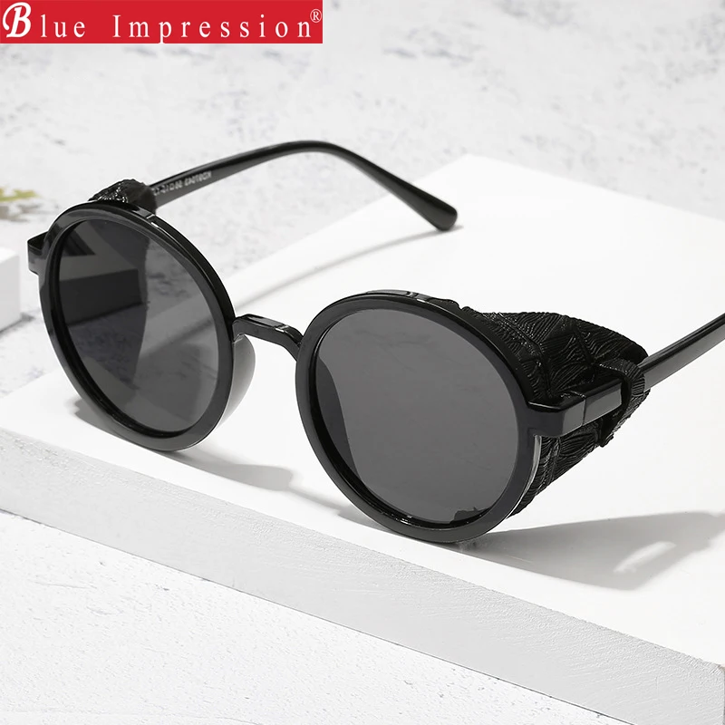 

New Retro Round Metal Oval Sunglasses Steampunk Men Women Brand Designer Glasses Oculos De Sol Shades UV Protection gafas de sol