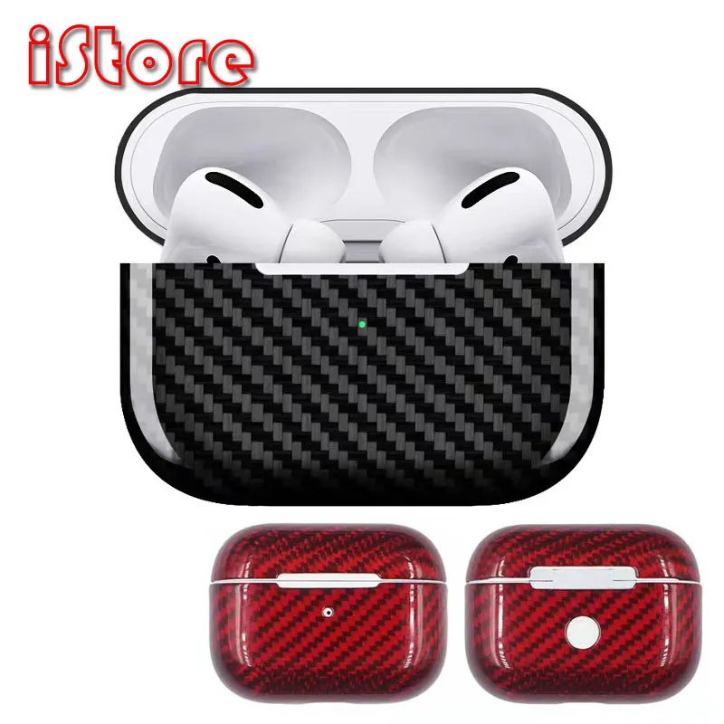 Защитный чехол из карбона Для Apple AirPods pro Беспроводная Bluetooth гарнитура Зарядка