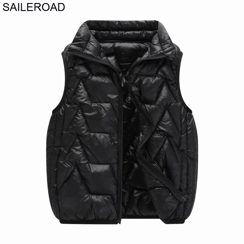 SAILEROAD 5-13лет Подростки Жилеты для мальчиков Большой детский жилет Повседневная одежда для девочек Осень Зима Теплая Перейти в школу Одежда - Цвет: Y8905 black