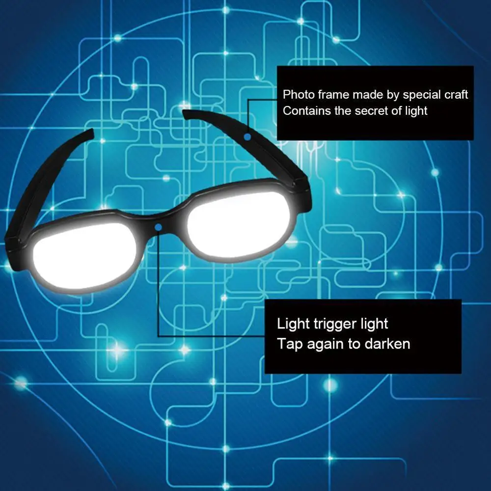 

Anime Detective Conan Case Closed Style Cosplay Party Light-Up Glasses Funny toy LED Toys Novelty Glasses Glowing LED lumin N7Q5
