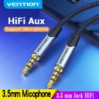 Vention Jack 3,5 Aux кабель папа-папа 3,5 мм разъем HiFi аудио кабель для гитары автомобиля микрофон наушники Спикер Кабель Aux шнур