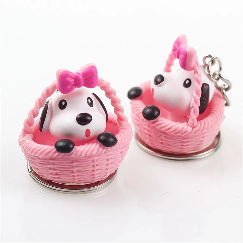Милый практичный мультфильм креативная корзина щенок брелок Подвеска маленький