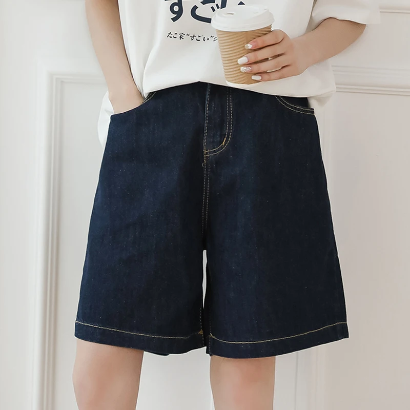 

HziriP 2021 New Summer Solid High Waist Retro Korean Straight Shorts Women Elegant Fashion College Style Casual Loose All-Match