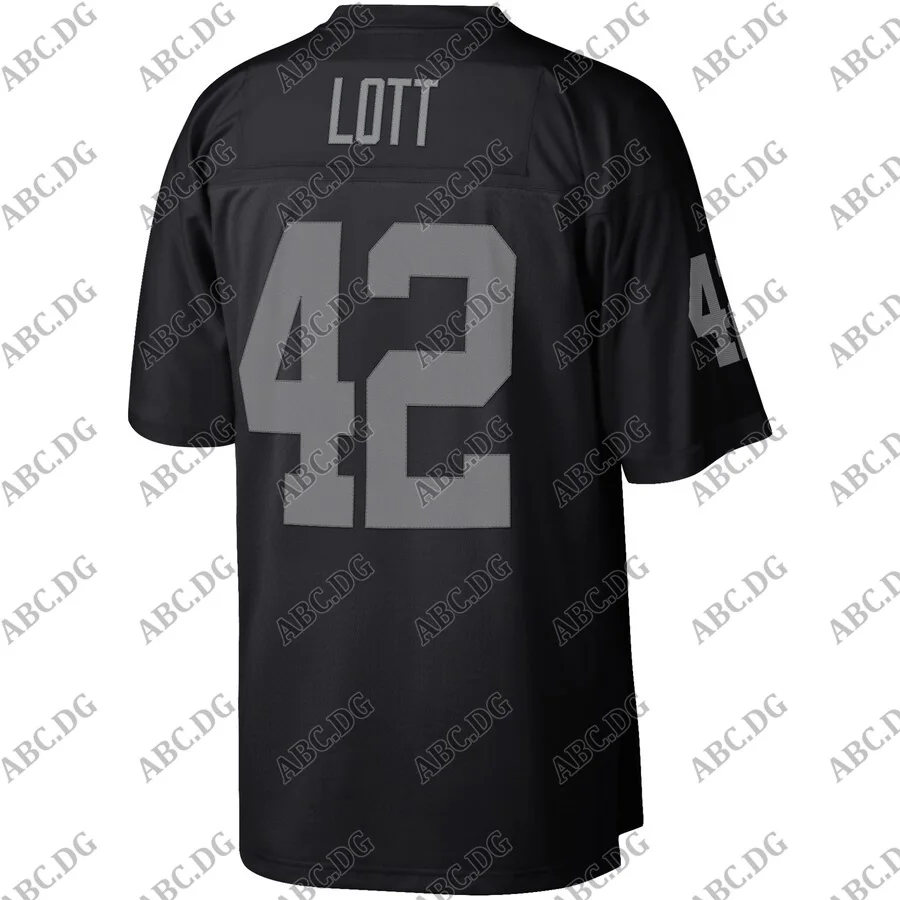 

Customized Stitch Las Vegas Ronnie Lott Mitchell & Ness Black Retired Player Legacy Replica Jersey 4XL 5XL 6XL
