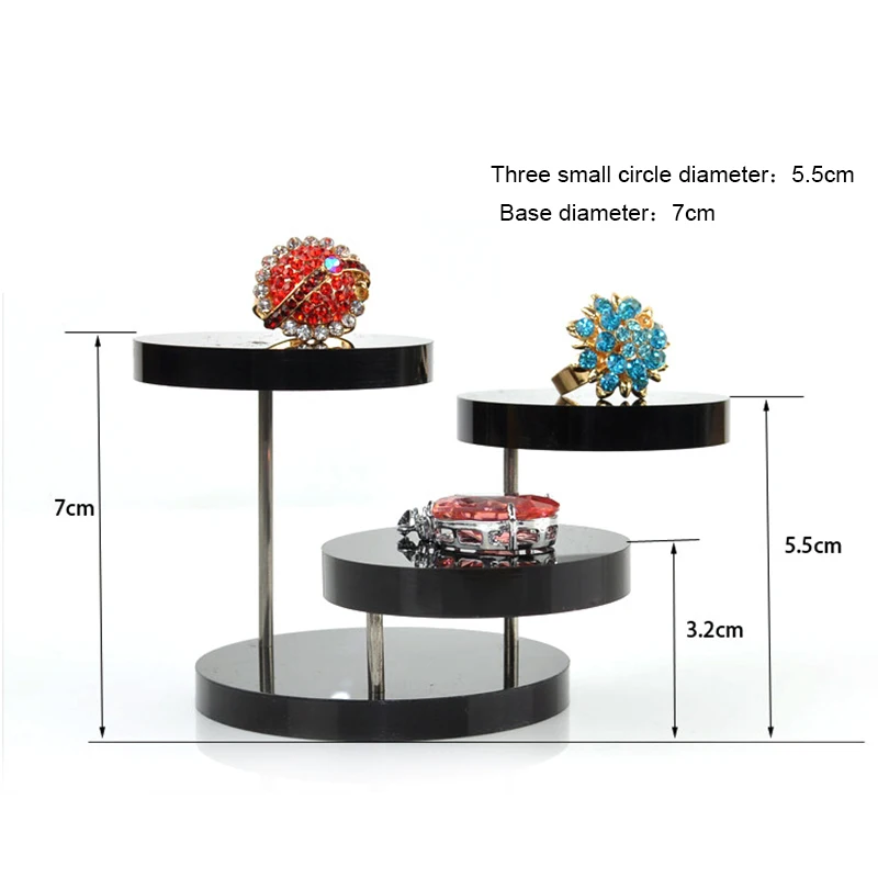 

New Jewelry Organizer Jewelry Display Stand Clear 3 Tray Acrylic Earring Bracelet Necklace Display Stand Shelf C66