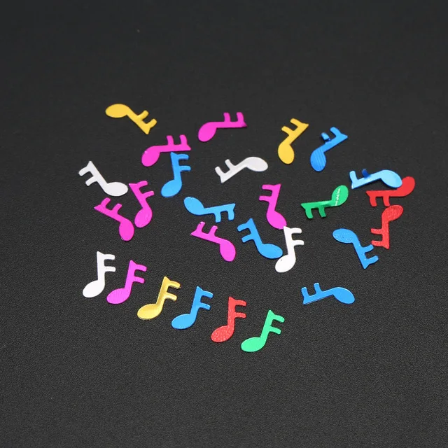 1000 шт. 10 мм сверкающие музыкальные ноты Свадьба Разбрасыватели конфетти для