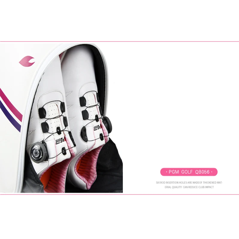 Retractable!PGM Extend Golf Women Standard Ball Package Multifunction Hard Shell Package with Sport Rain Cover Aviation Lady Bag