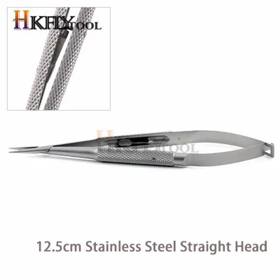 12cm steel straight 12,5 см; высота каблука 14 см; каблук 16 см оснастка для приманки держатель инструмент офтальмологический Иглодержатель косметический контактный зажим титановый Пинцет хирургические инструменты - Цвет: 12cm steel straight
