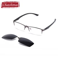 clip magnet eyewear polarized lenses with half frame sunglasses for men sport style eyewear