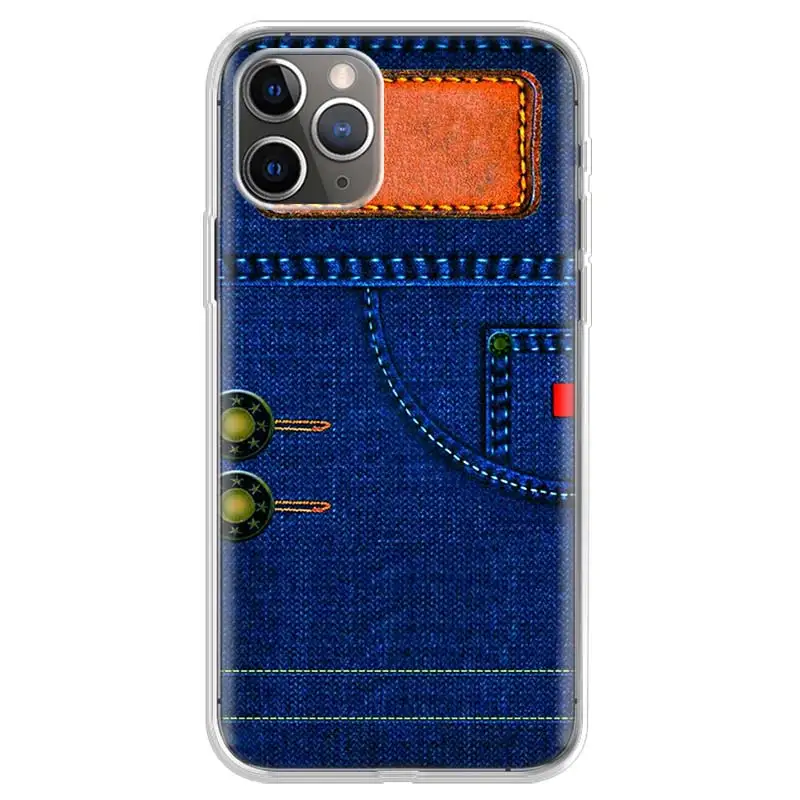 Джинсовый ковбойский чехол для телефона с принтом Apple iPhone 11 13 Pro 12 Mini SE X XR XS Max 6 6S 7 8