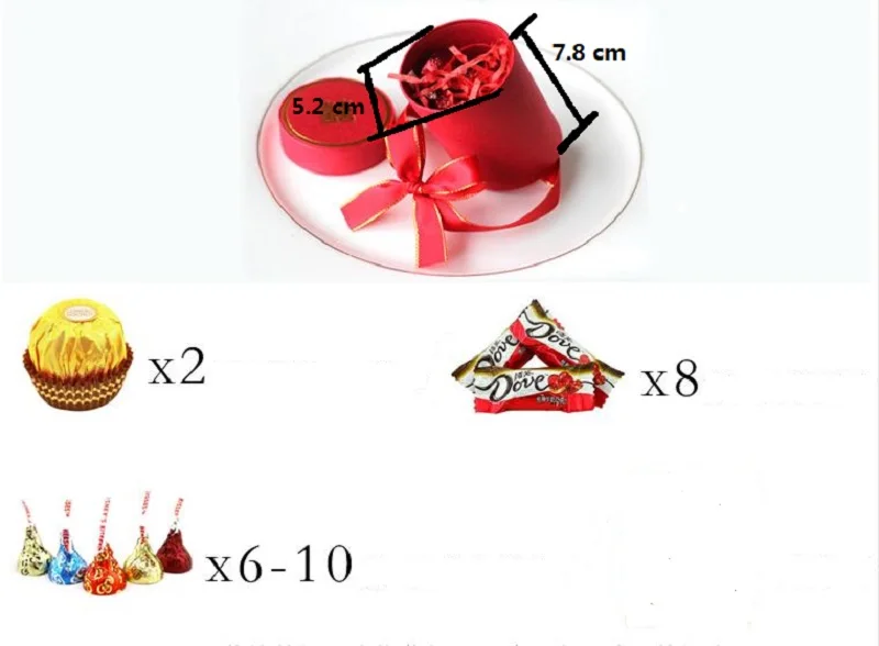 Новый цилиндр шоколадная коробка конфет Свадебные сувениры и подарочные коробки