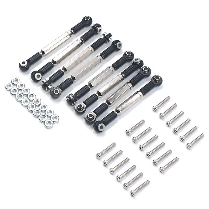 

Steering Pull Rods Remote Control Toys Alloy Steering Linkages Pull Rods Connector for 1/16 RC Car WPL B14 C14