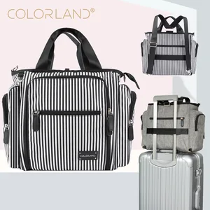 Большая сумка COLORLAND для мам для подгузников, портативная Вместительная дорожная сумка для мам, портативная многофункциональная сумка через плечо для мам